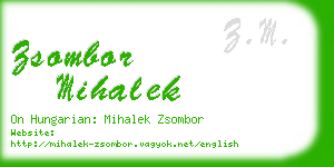 zsombor mihalek business card